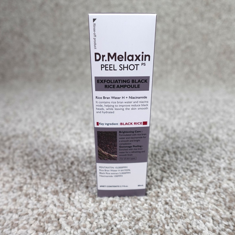Dr.Melaxin Peel Shot Exfoliating Black Rice Ampoule 80ml Brightening Pore Care